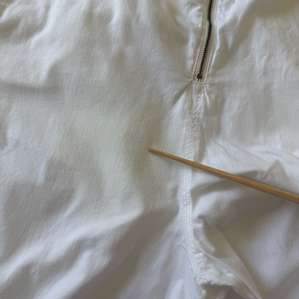 Free People Sun Valley Wide-Leg Jumpsuit w/Ruffles in Ivory White Size 12 - Picture 12 of 16